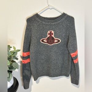Vivienne Westwood Charcoal Sweater with Red Details